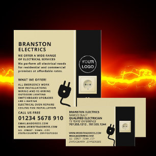 Zwei Button Power Socket & Plug, elektrische Anzei Flyer