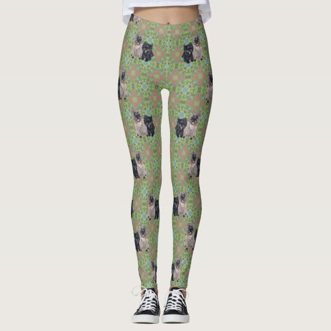 Zwei Cairn Terriers Leggings (Vorderseite)