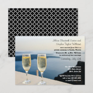 Zwei Champagner-Foto - 3x5 Hochzeitsankündigung Einladung