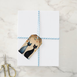 Zwei charmante Katzen Geschenkanhänger