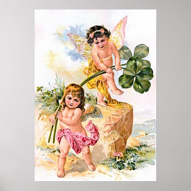 Zwei charmante Schmetterlingskinder Poster (Vorne)