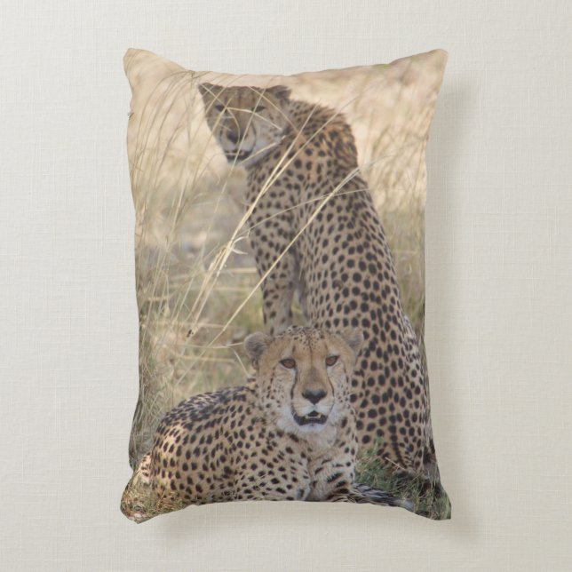 Zwei Cheetahs Kissen (Vorderseite(Vertikal))