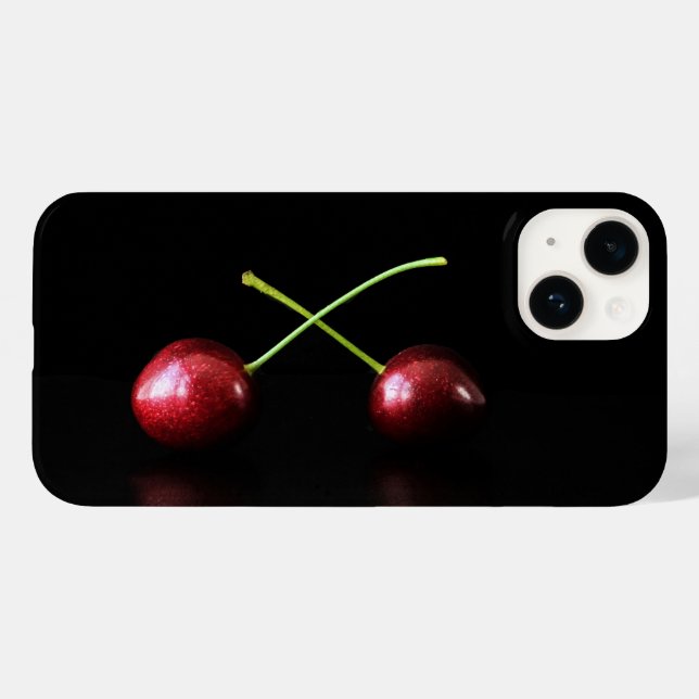 Zwei Cherries iphcna Case-Mate iPhone Hülle (Rückseite (Horizontal))