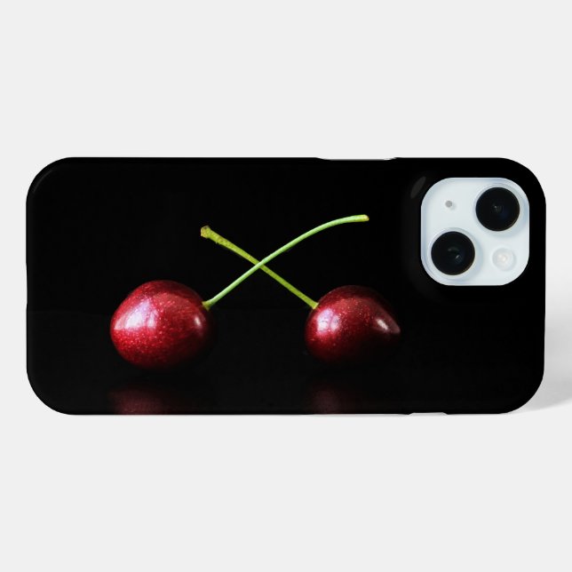 Zwei Cherries iphcna Case-Mate iPhone Hülle (Rückseite (Horizontal))