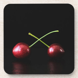 Zwei Cherries-Küsten Getränkeuntersetzer