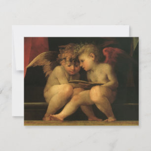 Zwei Cherubs lesen von Rosso Fiorentino, Engel