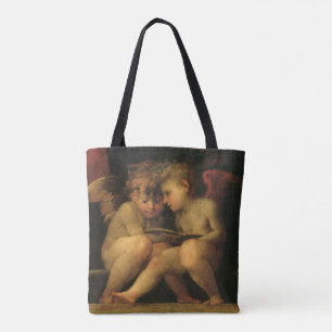 Zwei Cherubs lesen von Rosso Fiorentino, Engel