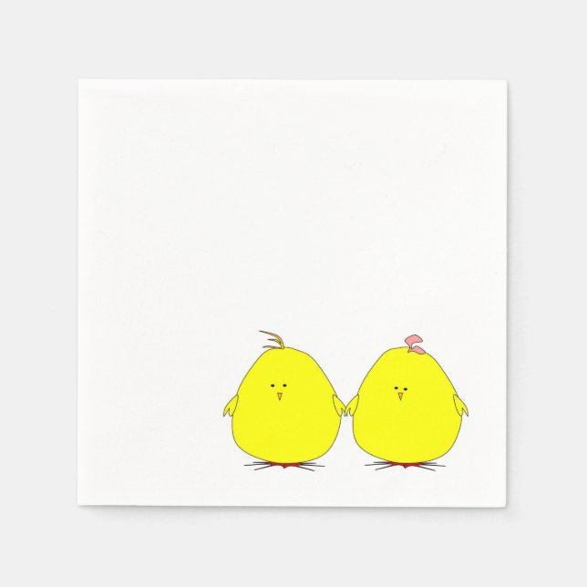 Zwei Chicks Napkin Serviette (Vorderseite)