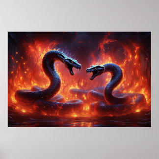Zwei Cobras in Hell (24 x 36) Poster