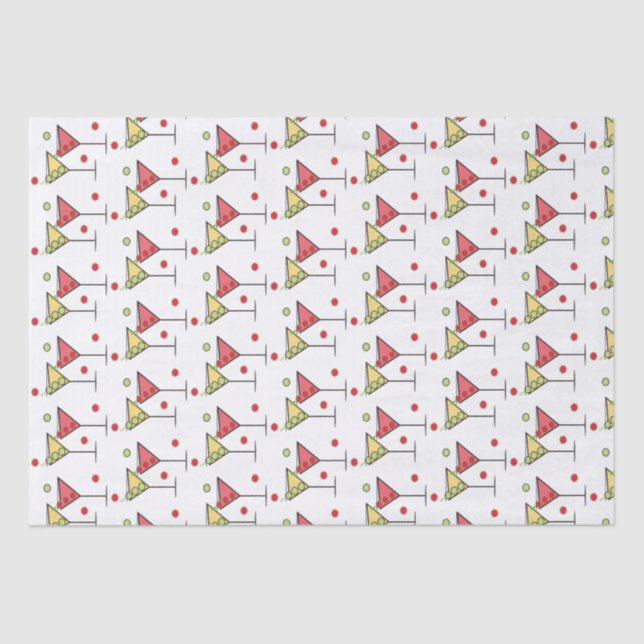 Zwei Cocktails - Gewebepapier Seidenpapier (Vorderseite)