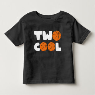 Zwei Coole 2. Geburtstags-Basketball-Thema 2 Jahre Kleinkind T-shirt