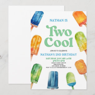 Zwei Coole 2. Geburtstagsparty Retter Einladung