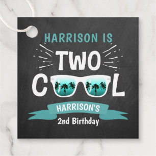 Zwei Coole Chalkboard Boys 2. Geburtstag Geschenkanhänger