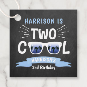 Zwei Coole Chalkboard Boys 2. Geburtstag Geschenkanhänger