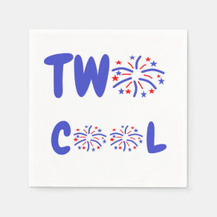 Zwei Coole Feuerwerk 2. Geburtstag Serviette