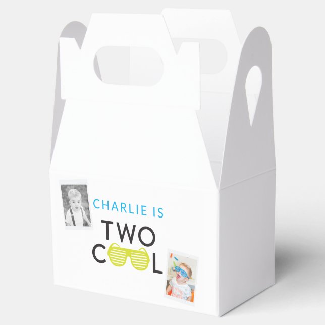 Zwei Coole Geburtstagspartys - Gefälligkeitsboxen Geschenkschachtel (Geöffnet)