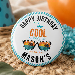 Zwei Coole Junge 2. Geburtstag Party Button
