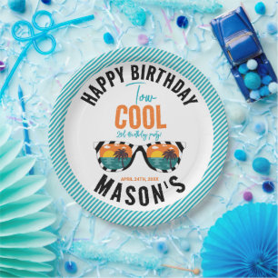 Zwei Coole Junge 2. Geburtstag Party Pappteller