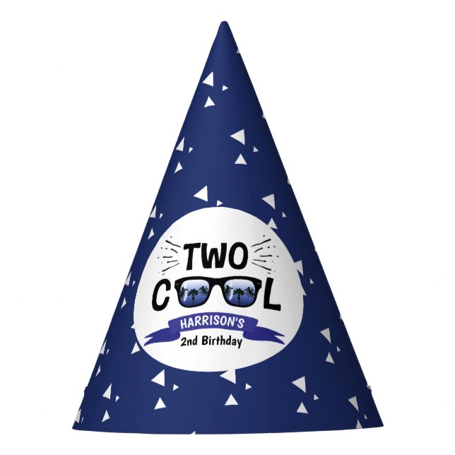 Zwei Coole Jungen 2. Geburtstag Partyhütchen (Vorderseite)