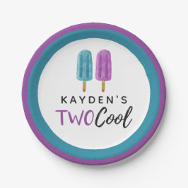 ZWEI COOLE Kinder 2. Geburtstag Sommereis Pop Part Pappteller