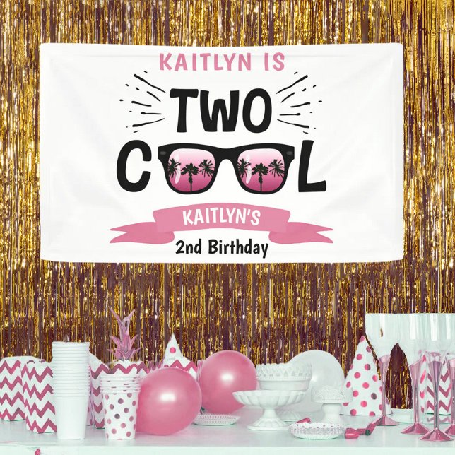 Zwei Coole Mädchen 2. Geburtstag Banner (Von Creator hochgeladen)