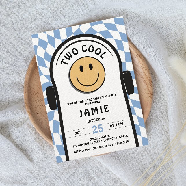 Zwei Coole Retro-Skateboards zum zweiten Mal zum G Einladung (Two cool Skateboard Retro 2nd Birthday Invitation)