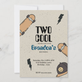 Zwei Coole Skateboard zum Geburtstag Einladung