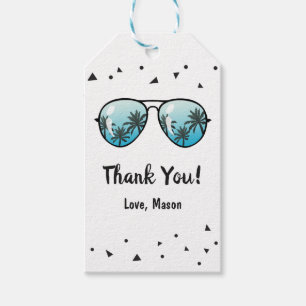 Zwei Coole Sonnenbrille Geburtstag Danke Ihnen für Geschenkanhänger