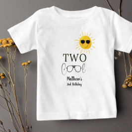 Zwei Coole Sunglass 2. Geburtstag einfach Baby T-shirt