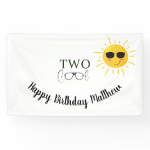 Zwei Coole Sunglass 2. Geburtstag einfach