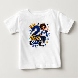 Zwei Coole um Wahr zu Sein 2. Geburtstags-T-Shirt  Baby T-shirt