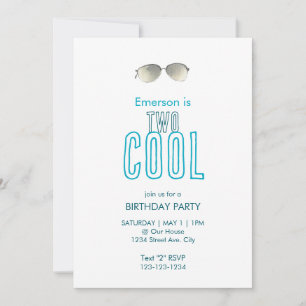 Zwei Coole zweite Einladung zum Geburtstag