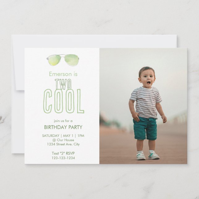 Zwei Coole zweite Einladung zum Geburtstag (Vorderseite)