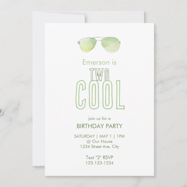 Zwei Coole zweite Einladung zum Geburtstag (Vorderseite)