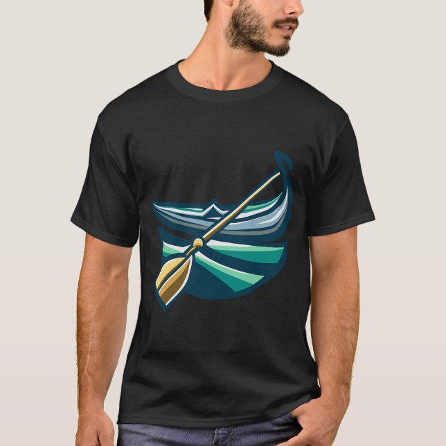 Zwei Cousinen beim Rudern T-Shirt (Vorderseite)