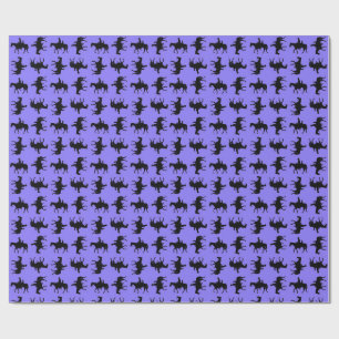 Zwei Cowboys auf Pferden Silhouetten - Periwinkle Geschenkpapier