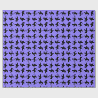 Zwei Cowboys auf Pferden Silhouetten - Periwinkle Geschenkpapier