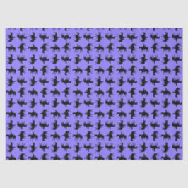 Zwei Cowboys auf Pferden Silhouetten - Periwinkle Seidenpapier