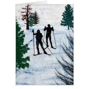 Zwei Cross Country-Skifahrer