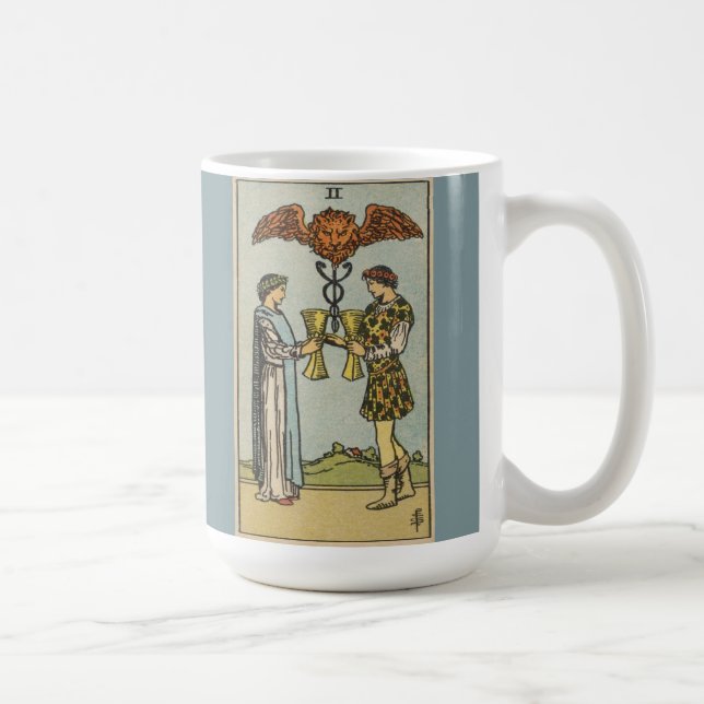 Zwei Cups Tarot Art Coffee Cup Kaffeetasse (Rechts)