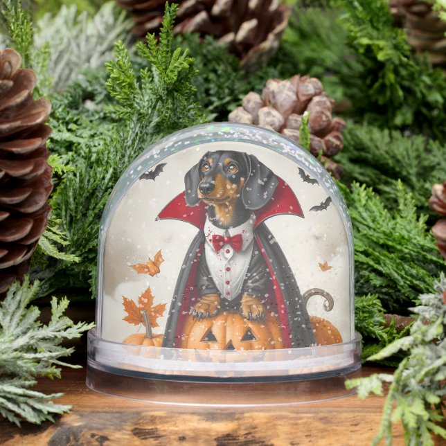 Zwei Dackeln Vampire Snow Globe Schneekugeln (Winter)