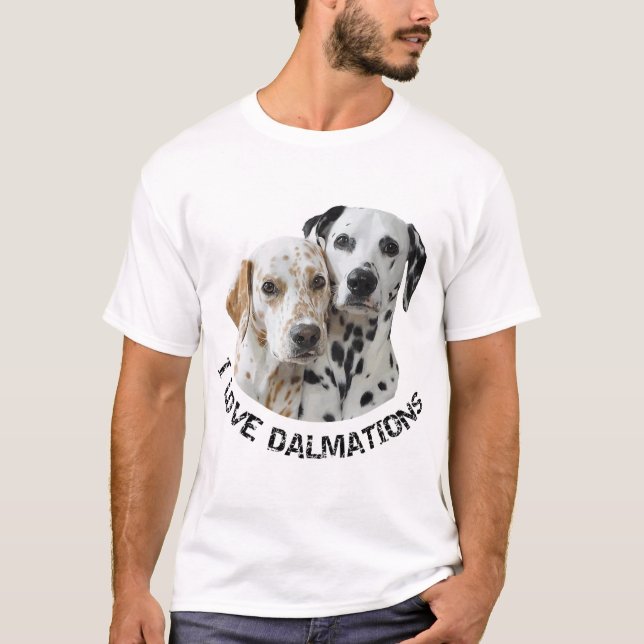Zwei Dalmatinenhunde T-Shirt (Vorderseite)