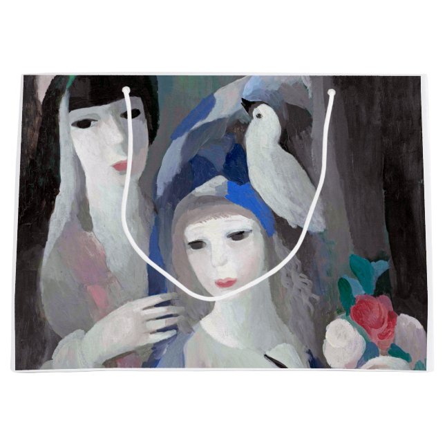 Zwei Dame und Dove, Marie Laurencin Große Geschenktüte (Vorderseite)