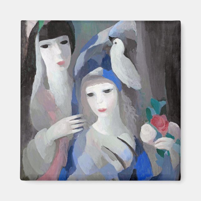 Zwei Dame und Dove, Marie Laurencin Magnet (Vorne)