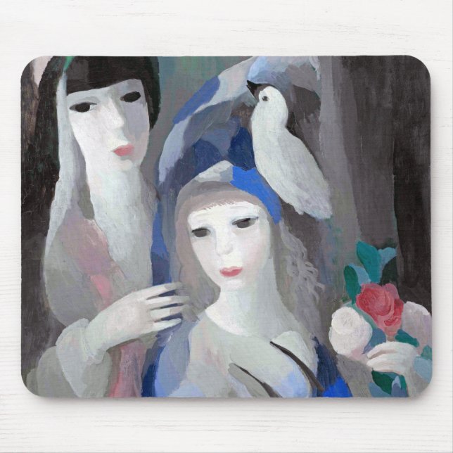 Zwei Dame und Dove, Marie Laurencin Mousepad (Vorne)