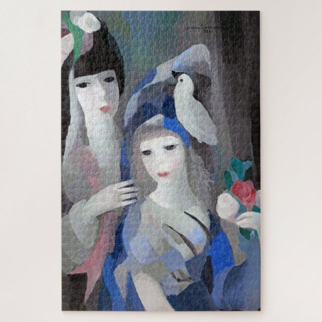 Zwei Dame und Dove, Marie Laurencin Puzzle (Vertikal)