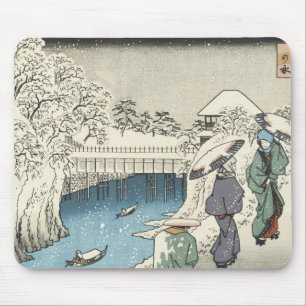 Zwei Damen im Gespräch, Hiroshige, 1853 Mauspad