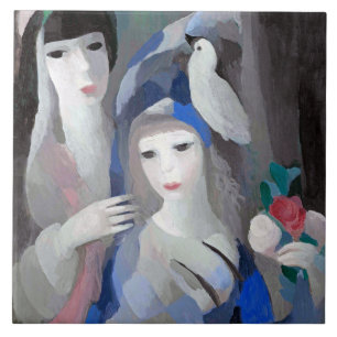 Zwei Damen und Taube, Marie Laurencin Fliese