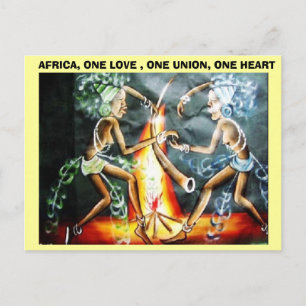 zwei Damentänzerinnen, AFRICA, EINE LIEBE, EINE GE Postkarte