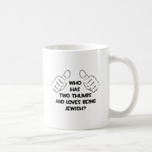 Zwei Daumen .. jüdisch Tasse